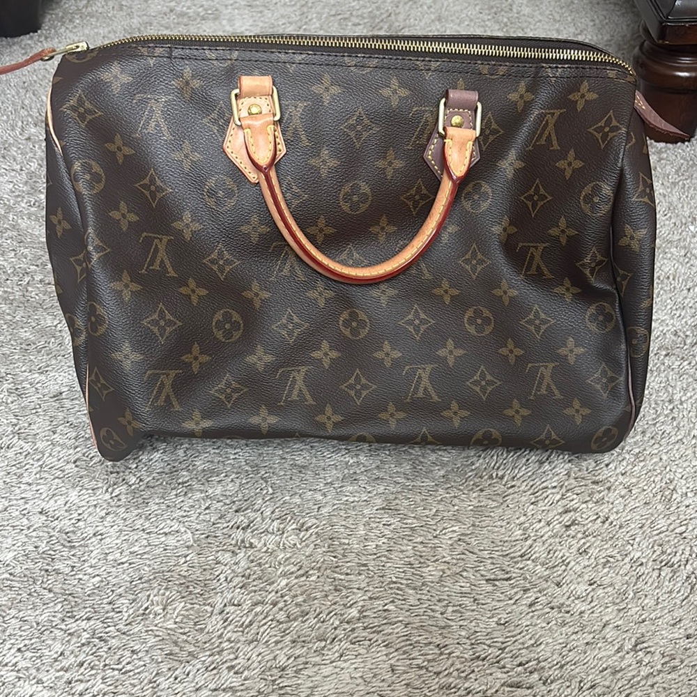Louis Vuitton Brown and Tan Monogram Duffel Bag